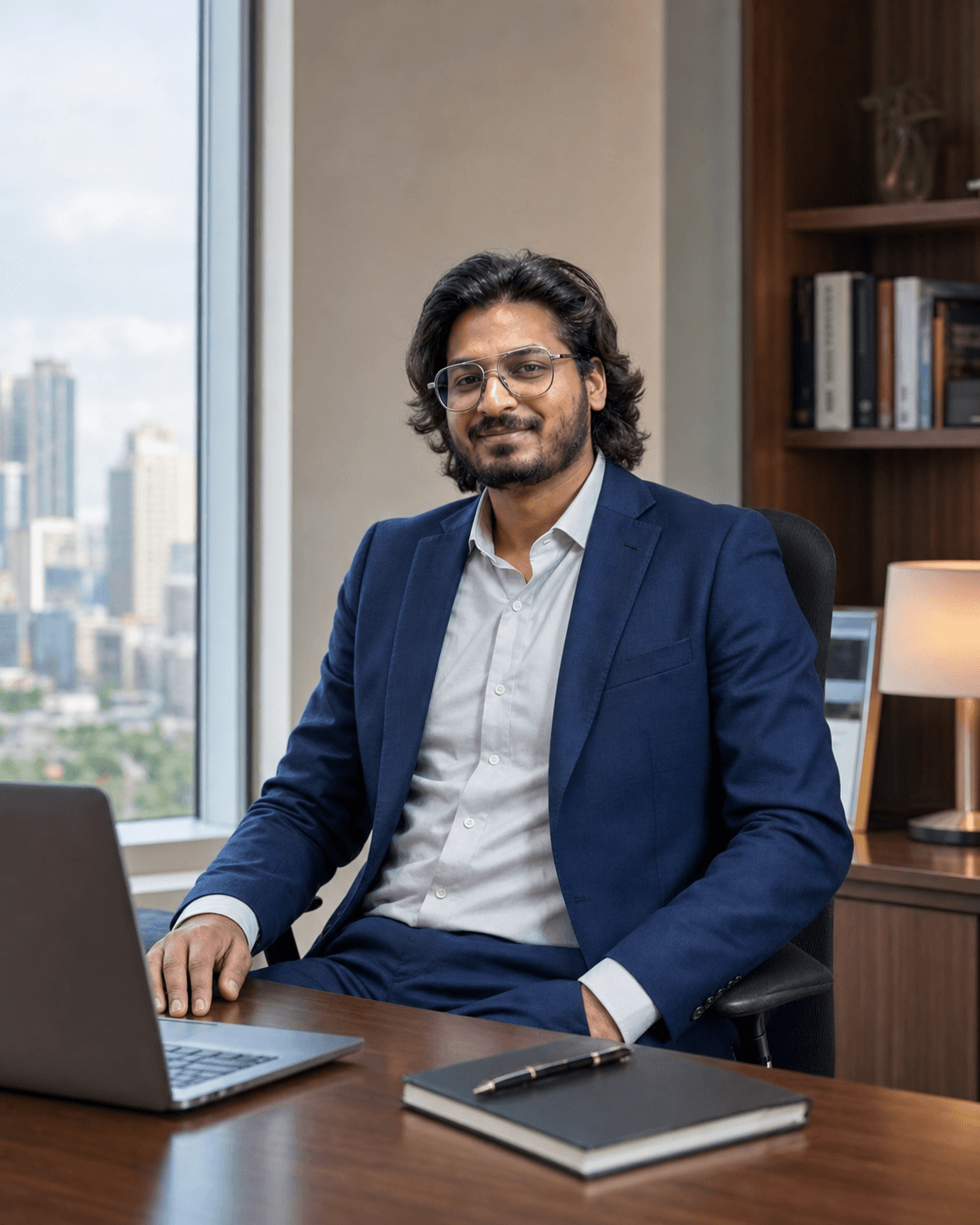 CA Vraj Changani at his Mumbai office — IPO advisor, Managing Partner DRSPV & Associates